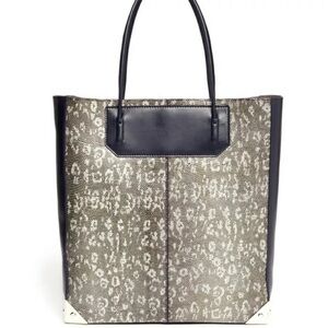 Alexander Wang Prisma Tote Embossed Lizard. Brown and Cream Bag Purse NWT!